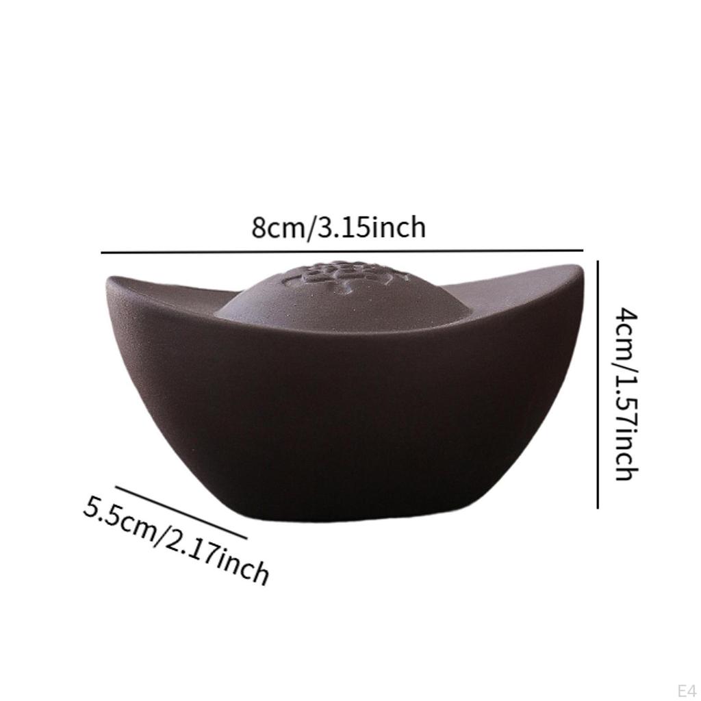 Gold Bar Statue Tea Pet, Handmade Housewarming Gift, Congratulations Teapot Lid Holder,