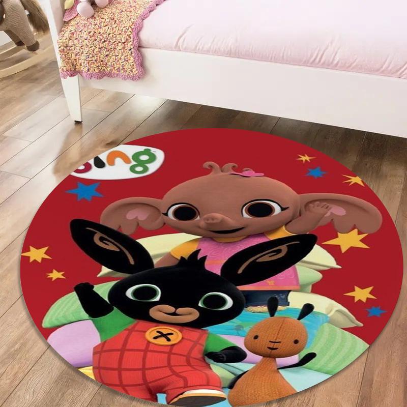 

Bing Bunny Round Area Rug,Carpet Rug for Living Room Bedroom Sofa Playroom Decor,Non-slip Floor Mat37 100cmx100cm