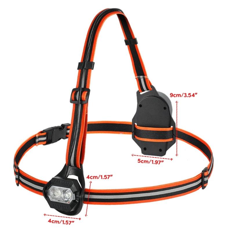 IPX4 Waterproof Running Gear for Runner USB Rechargeable Night Running Lights LED Chest Light with Safety Warning Lamp