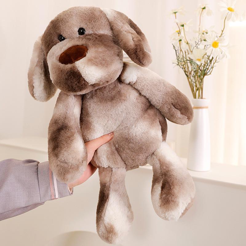 Kid Friendly Soft Dog Plush Doll With Tie Dye Effect For Bedtime And Play