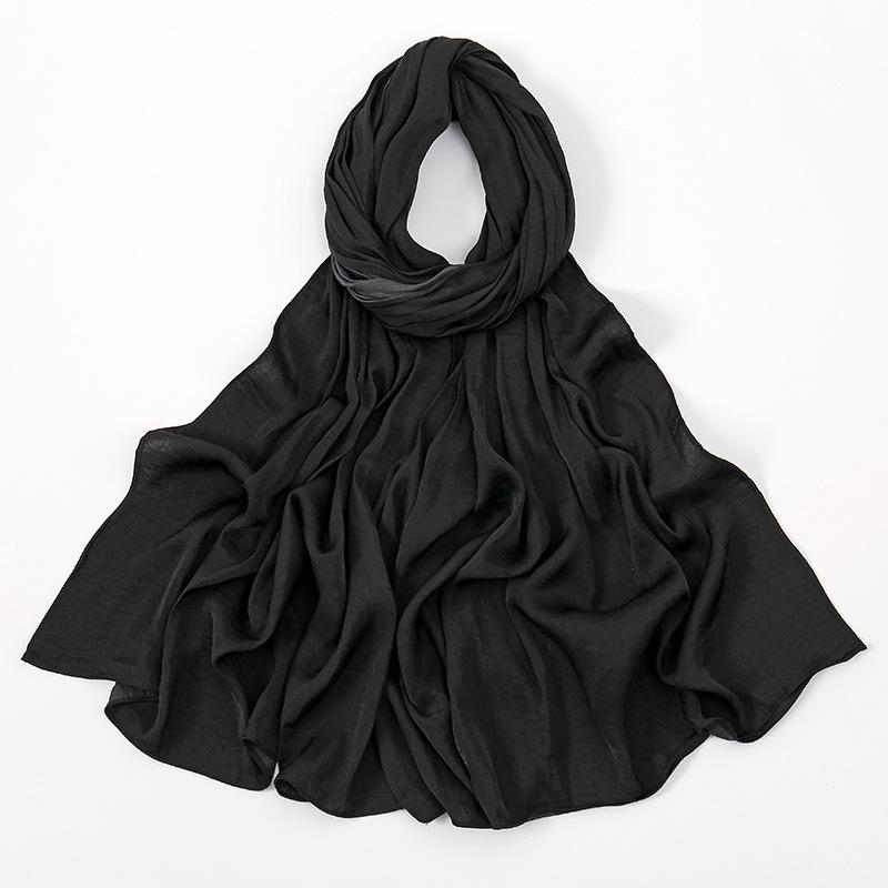 Autumn new solid color hot-selling Malaysia Indonesia velvet long towel popular monochrome versatile ethnic headscarf women
