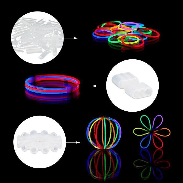 100x bracelets lumineux et connecteurs - 10041430-0