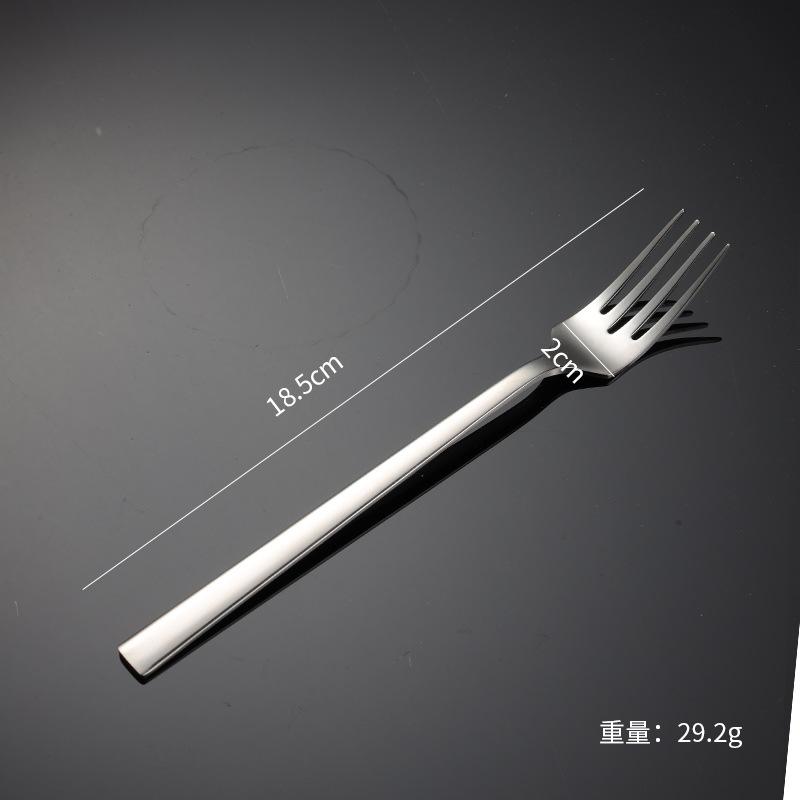 

Ложка и вилка из нержавеющей стали 304 с длинной квадратной ручкой, вилка и ложка, фирменный подарок, столовые приборы, нож для стейка