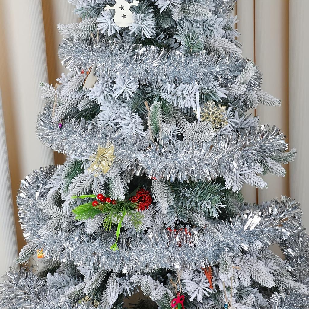 2M Christmas Decoration Garland Xmas Tree Ornaments Sparkling Metal Ribbon For Xmas Hanging Pendant Decor Party New Year Wedding