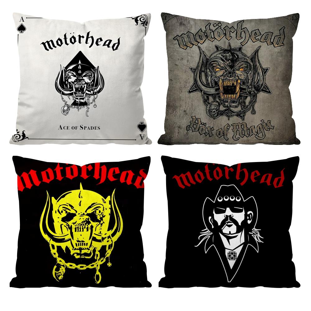 Rock Band M-MotorHEadS Lemmy Cushion Cover Pattern Printed Pillowcase for Living Room Sofa Cushion Cover & Bedroom Decor