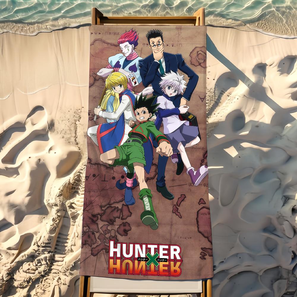 Comic Hunter X Hunter Towel Beach Towel Travel Lightweight Skin Friendly for Pool Beach Camping Cruise Summer