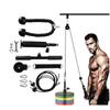 Fitness Lat and Lift Pulley System Aluminum DIY Home Gym Cable Pulley System Attachments for Triceps Pull Down Biceps Curl Arm Workouts