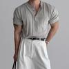 American Retro Heavyweight Short Sleeve T-Shirt Men's Polo Shirt Mature and Stable Muscle-Showing Fitness Sports Casual Top