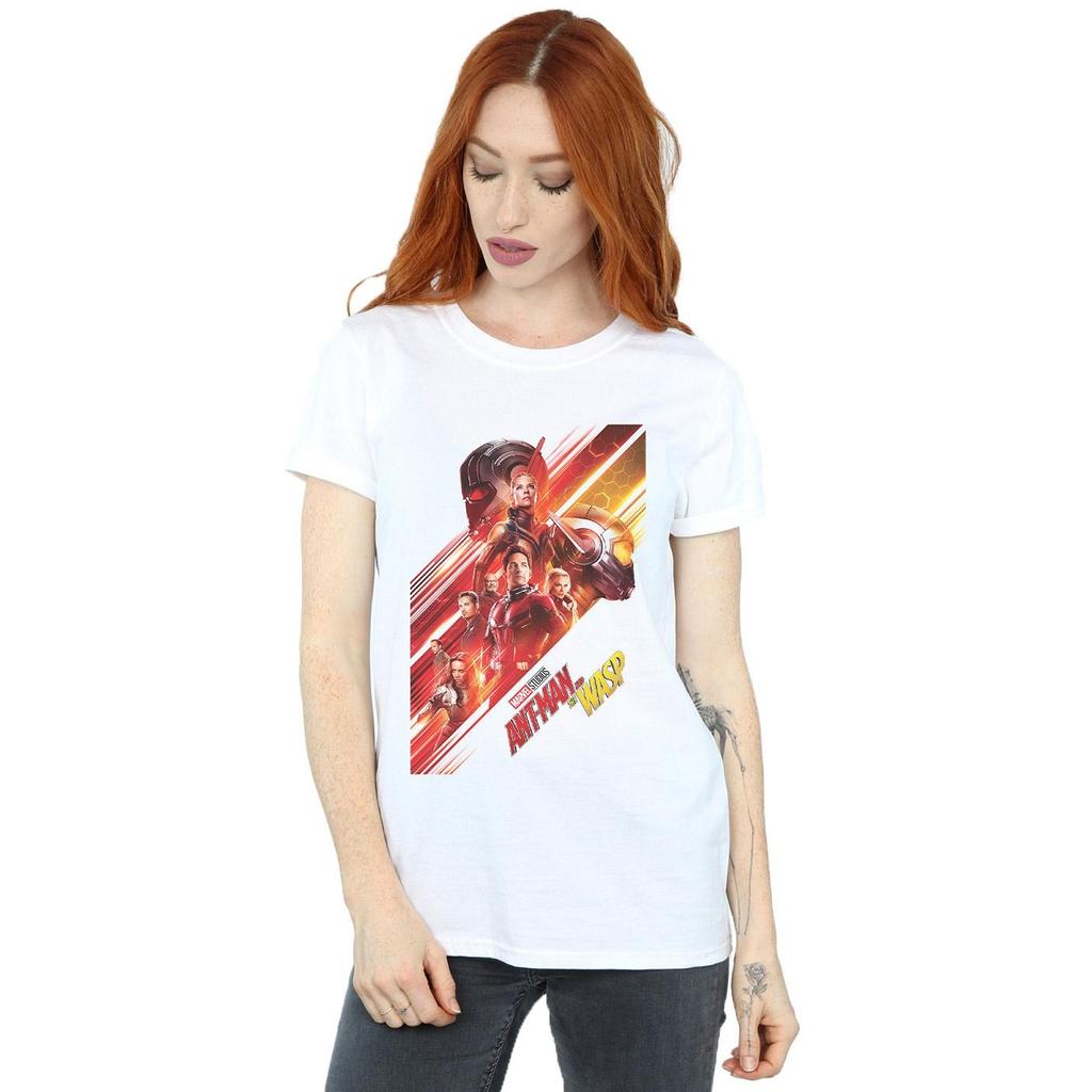 Marvel Studios Womens/Ladies Ant-Man And The Wasp Poster Cotton Boyfriend T-Shirt