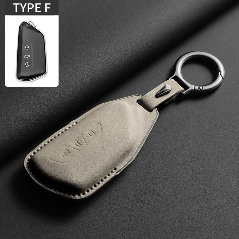 For VW Volkswagen ID.3 ID.4 CROZZ PASSAT Sagitar Tiguan L Teramont Golf GTI lamando Tavendor TALAGON Leather Car Key Case Cover