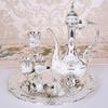8Pcs/Set European Cup Kettle Vintage Metal Wine Wedding Tray Kit Home Gifts