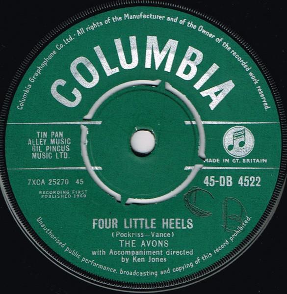

7inch Record AVONS - Four Little Heels 45DB4522 Columbia 1960 UK Rock Used