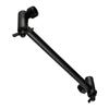 Stainless Steel Shower Arm Bracket Extension Rod for Overhead Shower Spray Adjustable Height 29x7x4cm Silver and Black