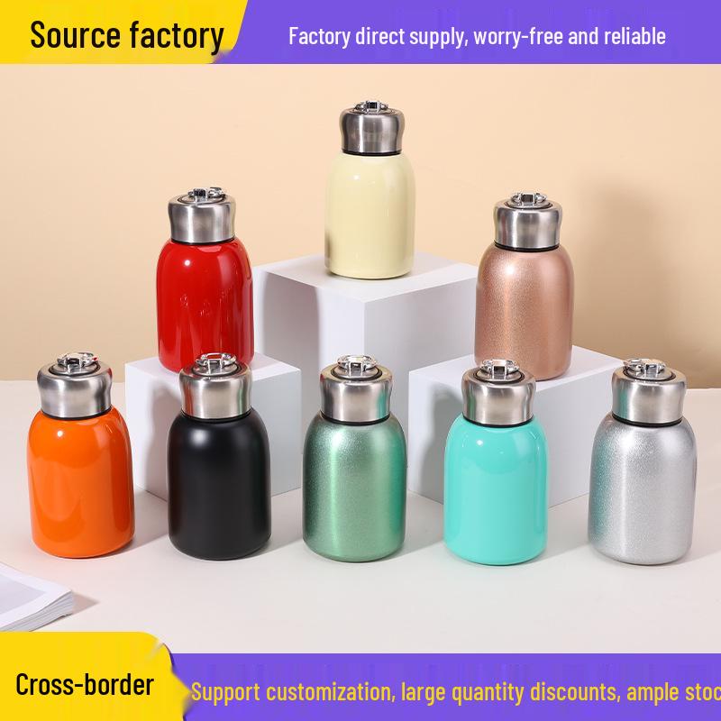 

Personalized 304 Stainless Steel Insulated Travel Mug with Handle - Compact Outdoor Pocket Cup 300ml чорний