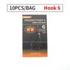 10pcs Carp Fishing Hook Straight Point X Medium Long Shank Size 2 4 6 PTFE Coating-Super Slide For Both Bottom Bait,Wafter And Pop-up Presentations