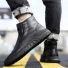 Nuovi Stivaletti da Uomo Moda Moto High Top Stivali in Pelle Antiscivolo Impermeabili con Plateau Scarpe Casual Scarpe da Lavoro e Sicurezza Batos