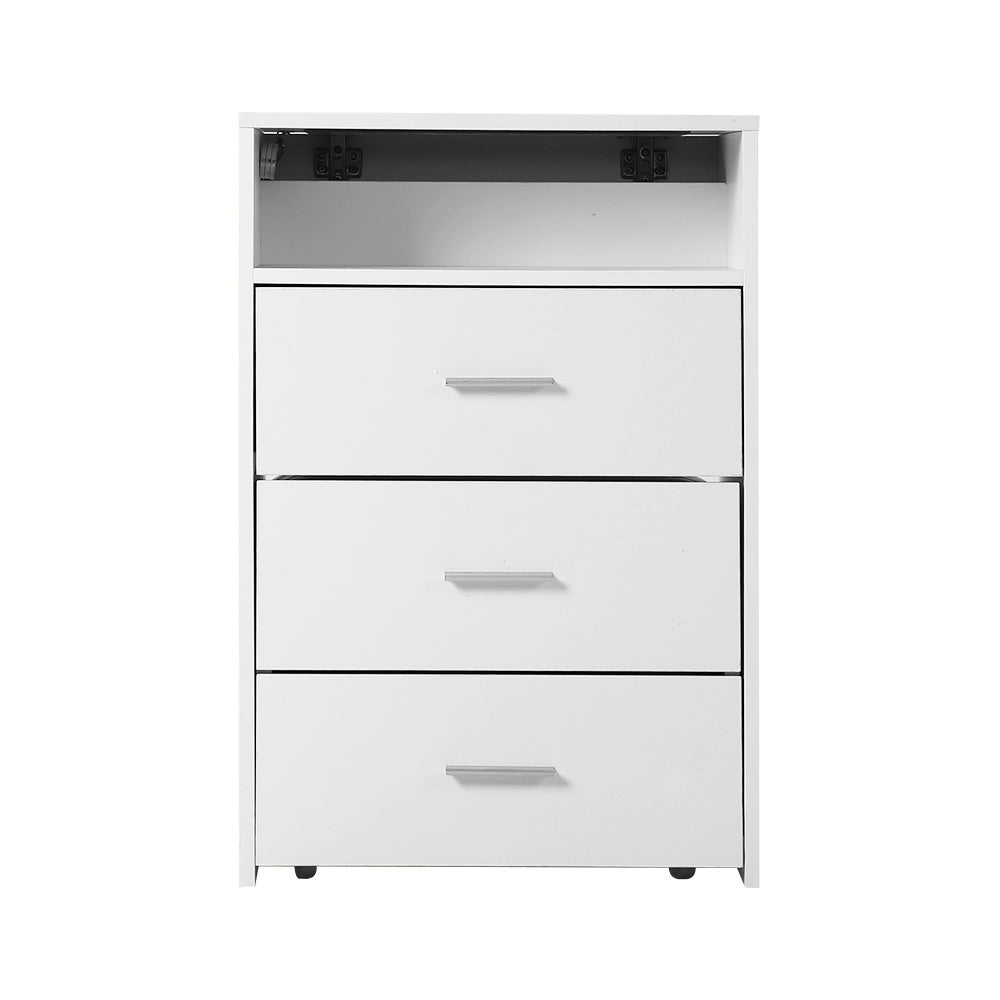 Bedside Tables Artiss Dressing Table 2 In 1 Set Hidden Makeup Mirror Storage Drawers