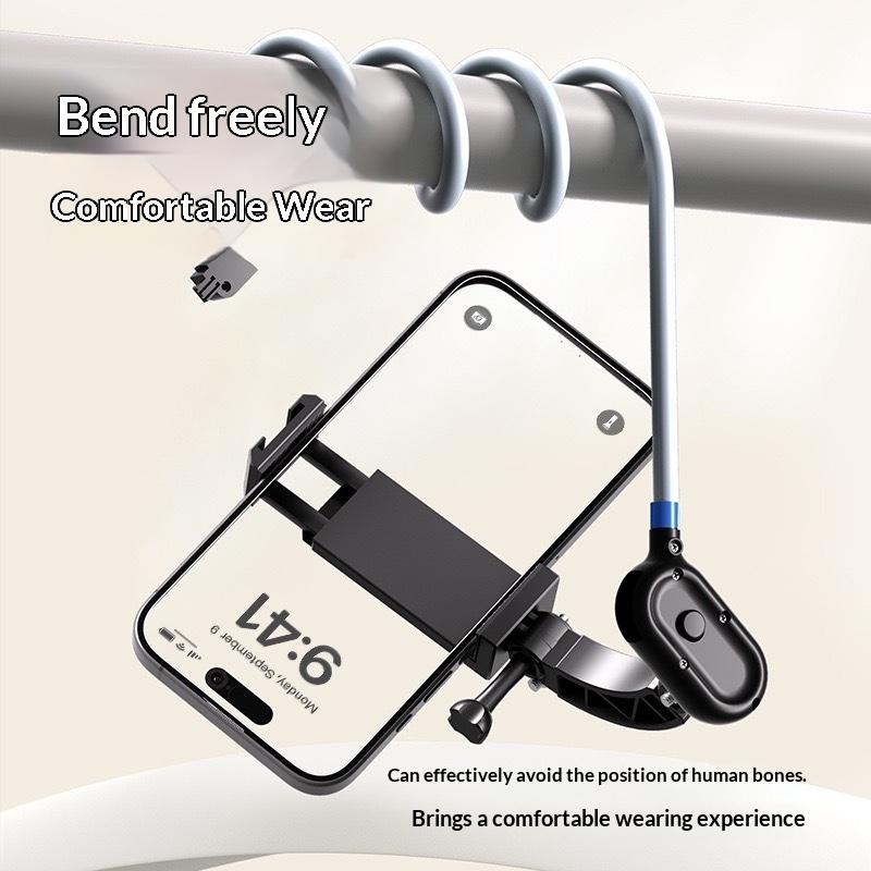 

Hands-Free Neck Mount Phone Clip 180° Rotation Phone Holder For Phone Accessories For Motorcycles, Cars, Bicycles