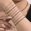 Oumaijia 18K Gold Zircon Titanium Steel Slim Bangle - Versatile Stackable Fashion Jewelry