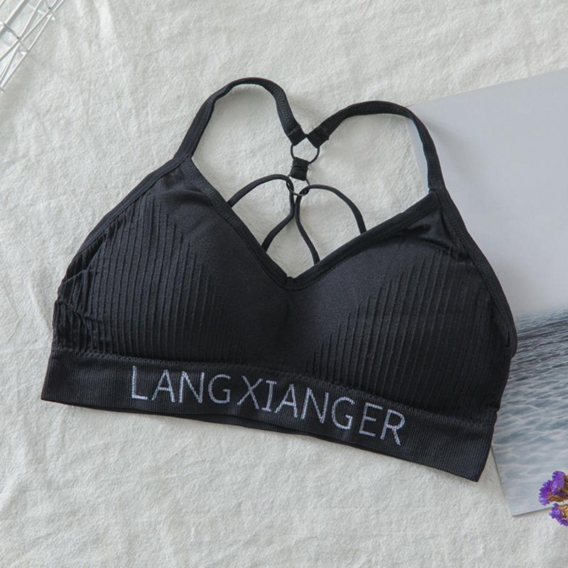 Dame-BH Beauty Back Tube Topp Anti-eksponering damevest Cross Beauty Back Letter Printed Sports BH