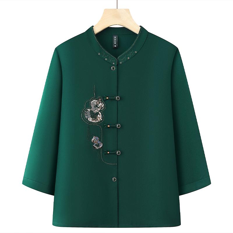 

Elegant Summer Suit for Women 70+ - Mother-in-law Wedding Banquet Top XL (Recommended 43-53 kg)