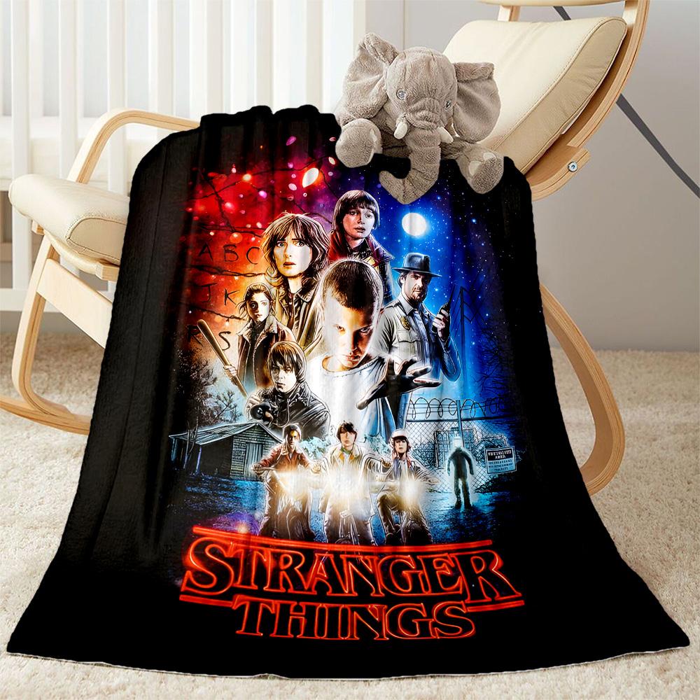 Stranger Things Blanket Suitable for sofas,travel, living rooms also a good gift for friends and family Suitable for all seasons.