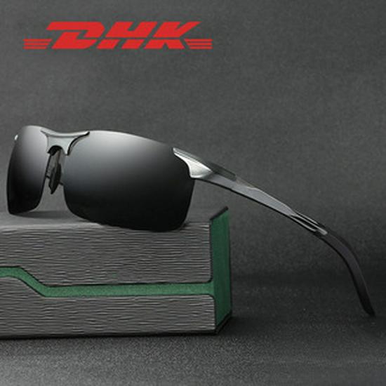 Óculos de Sol Masculinos Redondos Retrô Polarizados de Alumínio-Magnésio para Dirigir e Ciclismo 8552