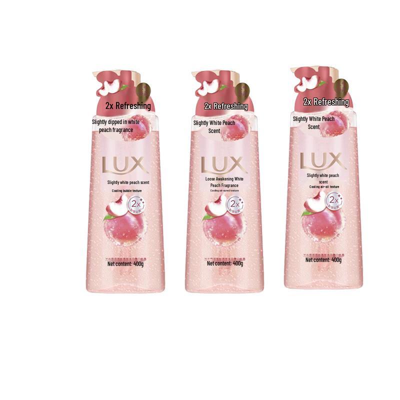 LUX White Peach Scent Bubble Refreshing Shower Gel