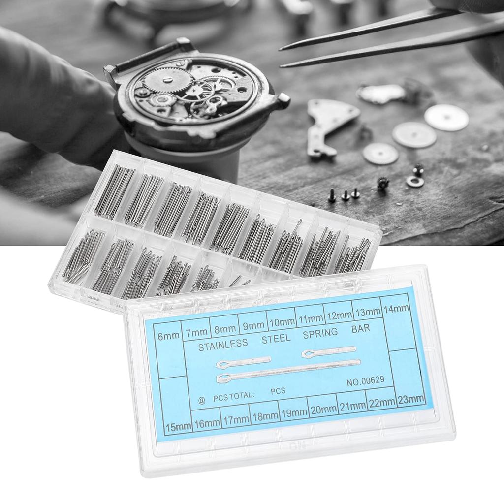 360-Piece Watch Pin Set, Stainless Steel, 6-23mm, 18 Sizes, for Watch Straps, Watchmaker