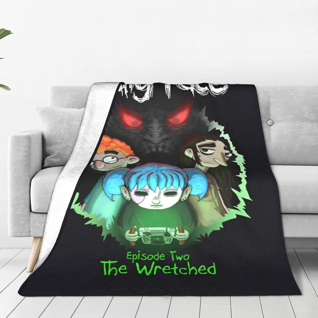 Sally Face Gioco Anime SF Coperte Flanella Horror Sal Fisher Coperta Leggera da Viaggio Auto Divano Divano Peluche Trapunta Sottile