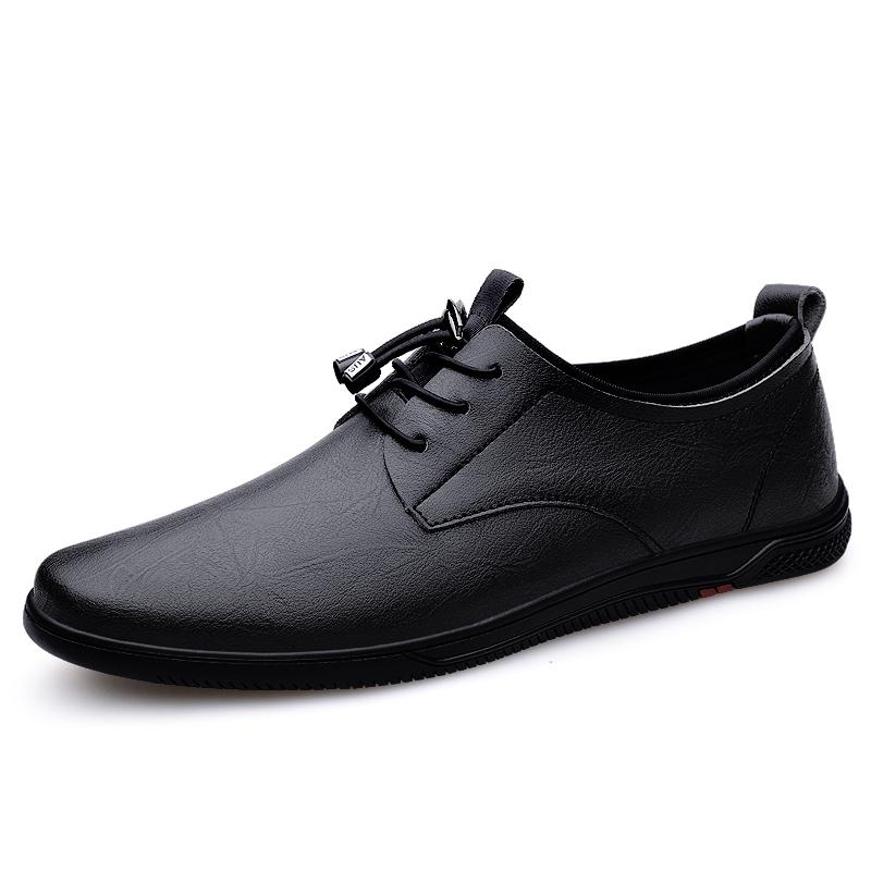Genuine Leather Men's Oxford Shoes Office Business Casual Shoes Fashion Lace-up Male Formal Dress Footwear Derby Shoes Sneakers