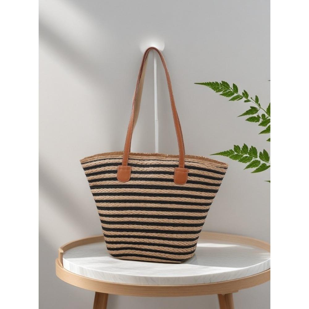 Geantă Tote Țesută Navetist Zilnic Plajă Geantă de Damă