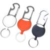 Strong Casing Keychains Retractable Badge Holder Nylon Woven Rope Keyring Coiled