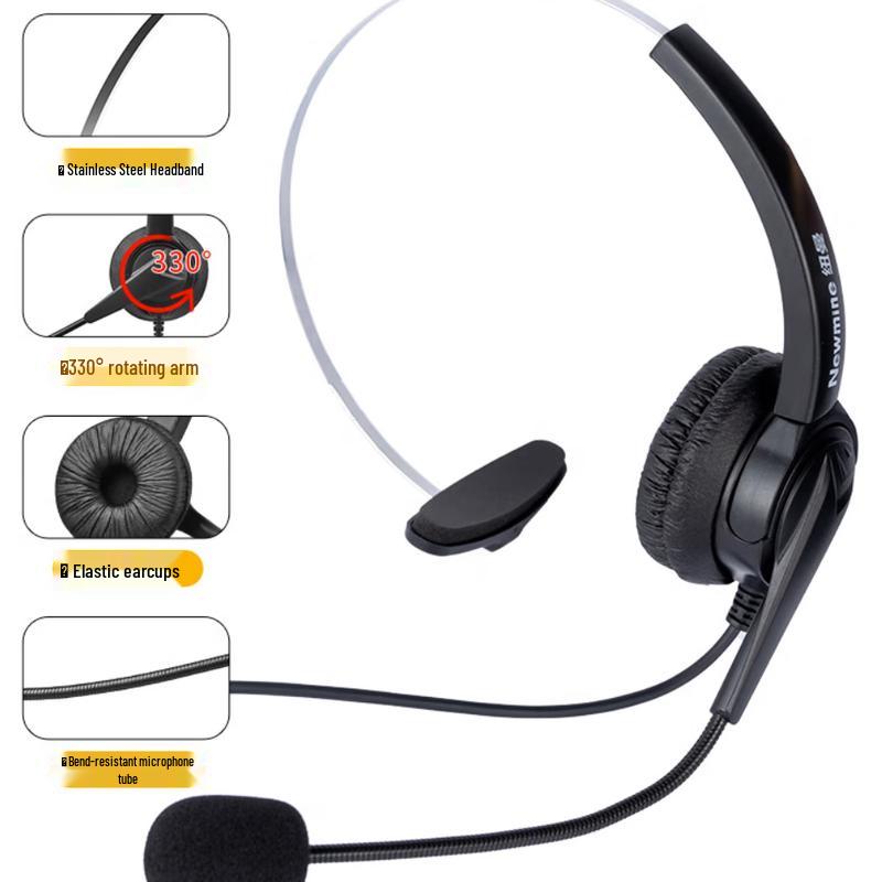 Newman NM-HW200S-Q8 Einzelohriges Callcenter-Headset (CN-Version)