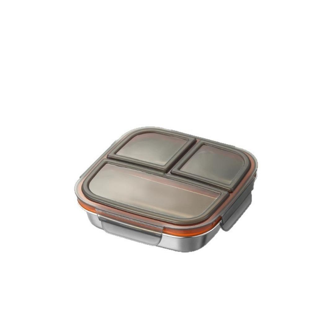 Leak Proof Stainless Steel  Lunch Box Reusable Student Meal Plate Food Container  Child School