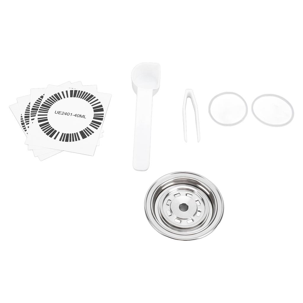 Reusable Coffee Pods Adapter Stainless Steel Coffee Capsule Converter Holder with Spoon Clip