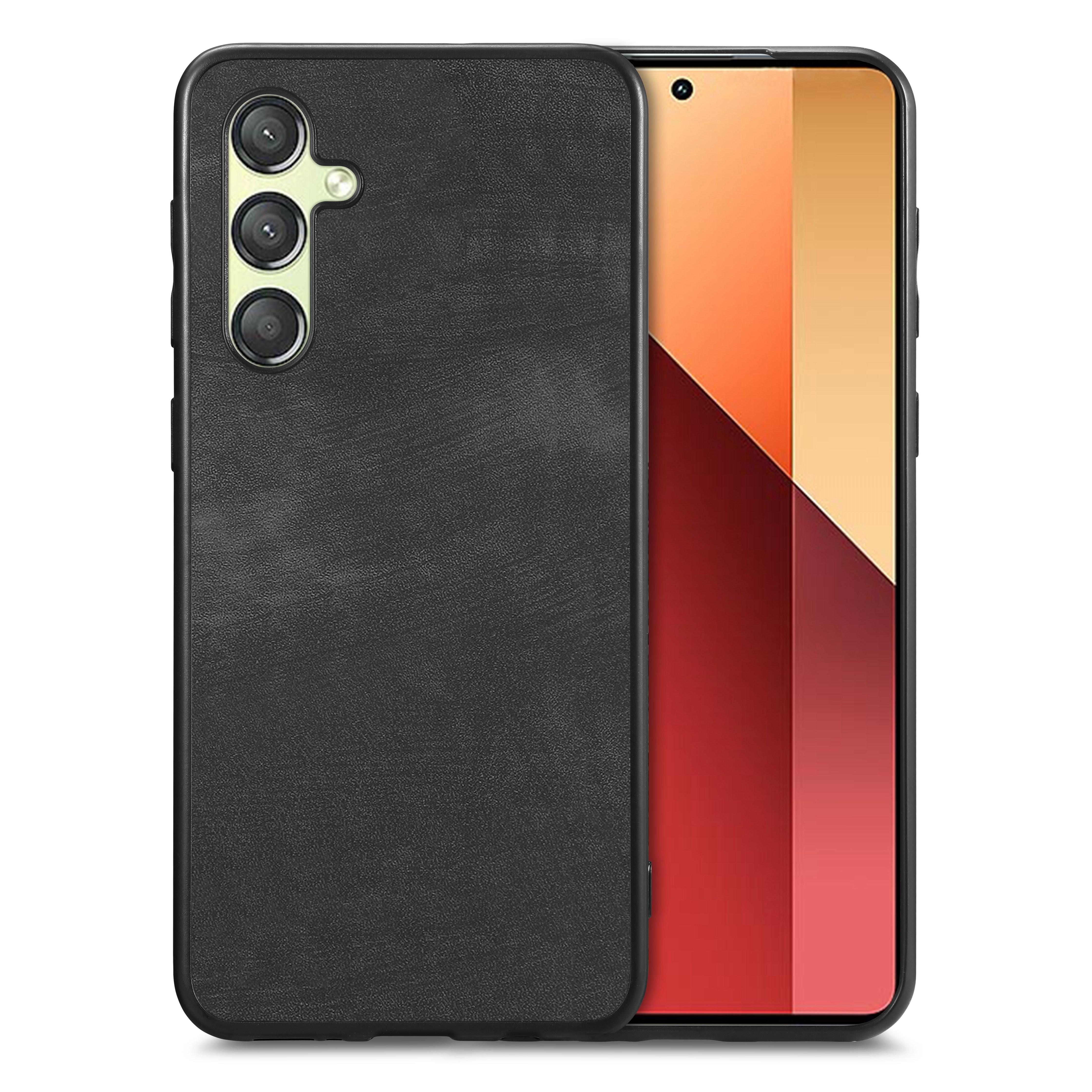 

Для Samsung Galaxy A56 5G Чехол Противоударный Тонкий Ретро Кожаный Чехол-накладка на заднюю панель телефона Black