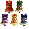 Handmade Christmas Bell Ornament DIY Knitted Santa Claus Bell Crochet