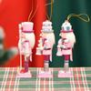3/4/5Pcs Colorful Soldier Puppet Pendant Painted Nutcracker Doll Nutcracker Puppet  Desktop Decor