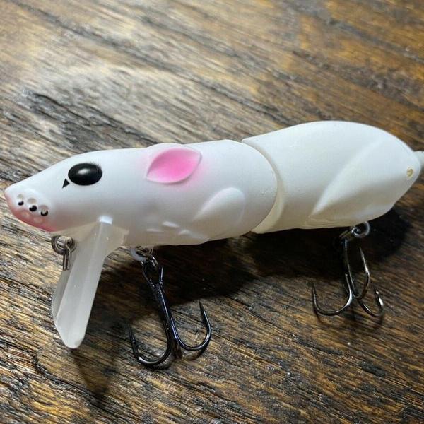Top Water Rat Mouse Fishing Lure Bass Lunker Lure, Pike Wake Bait