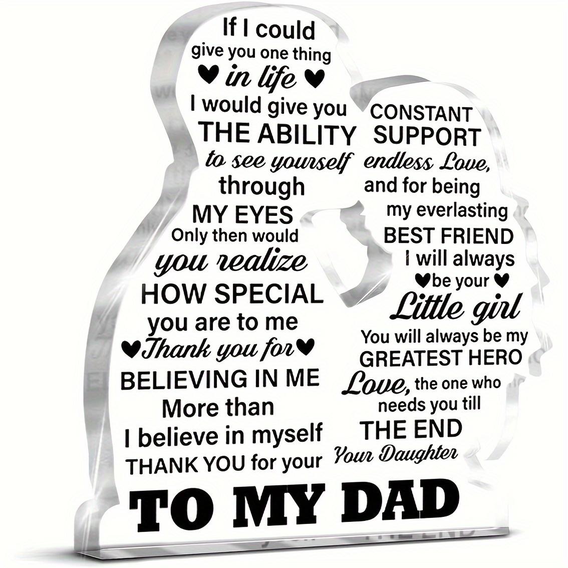 

2D Flat Acrylic Father s Day Gift, Suitable for Dad Decoration, Indoor and Outdoor Decoration - No Need for Batteries/electricity, Free Day Decoratio 11*-10CM