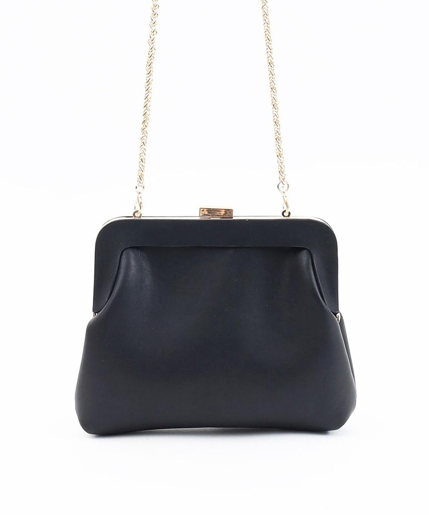 Cuco Kunstleder-Verschluss Party-Tasche 2413113002 Schwarz (019)