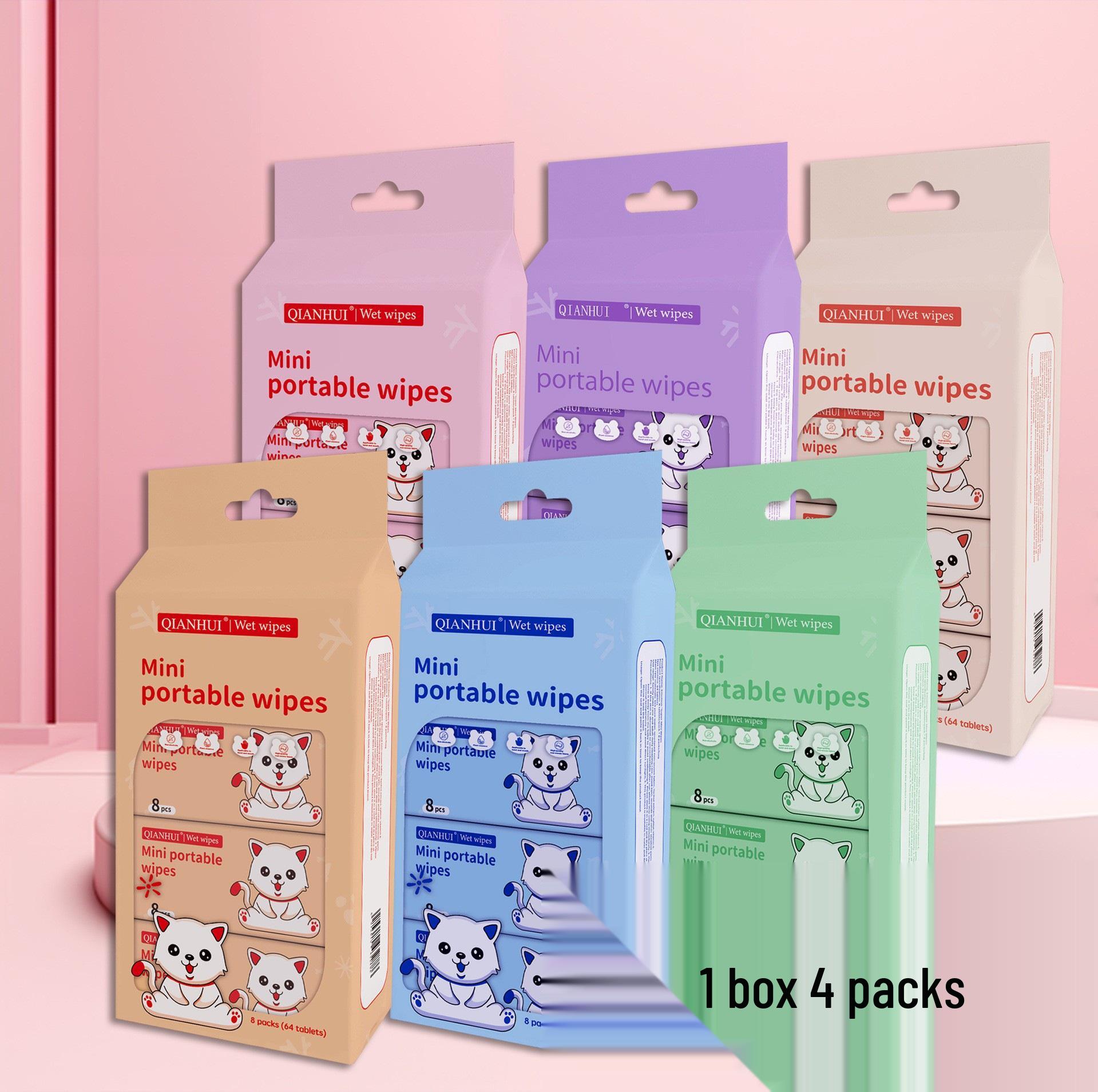 

Портативные детские мини-влажные салфетки для рук и рта