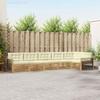 Outdoor Sofa Set with Cushions 6 Pcs White and Cream Polyester