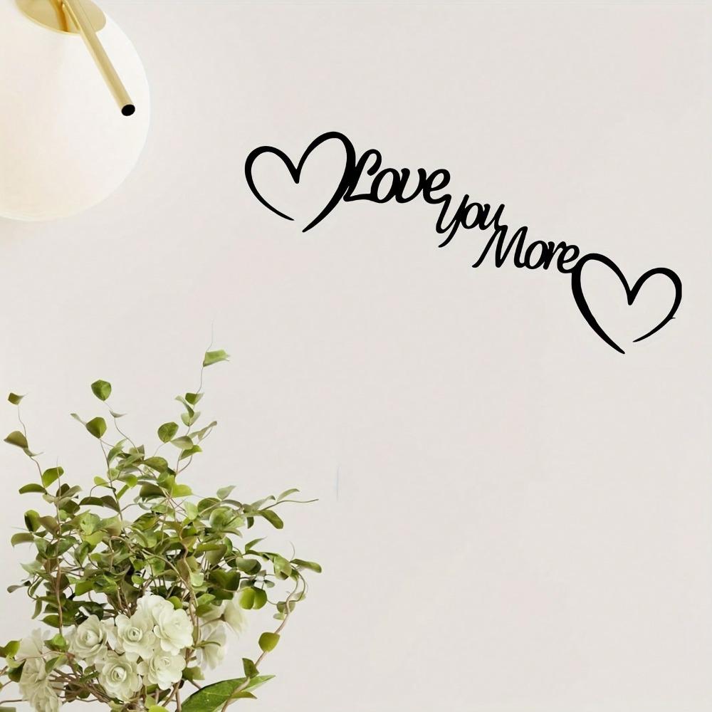 Heart Metal Wall Decor Iron Statue Rust Proof Love You More Sign Valentine Wedding Gift Halloween Christmas New Year
