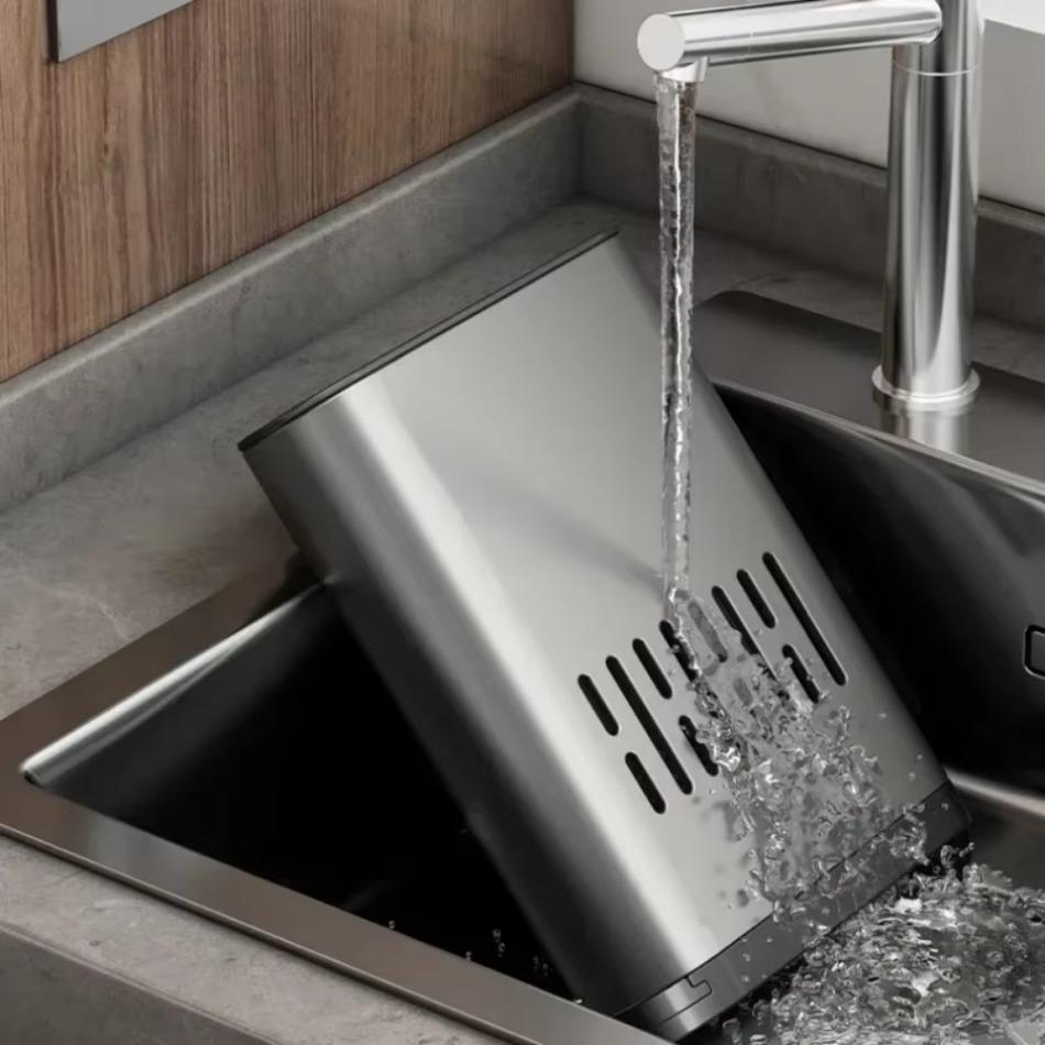 Mehrzweck-Essstäbchenhalter mit Abtropfschale Löffel-Aufbewahrungsgestell Nicht perforiertes Raumaluminium Küchen-Essstäbchen-Aufbewahrungsgestell