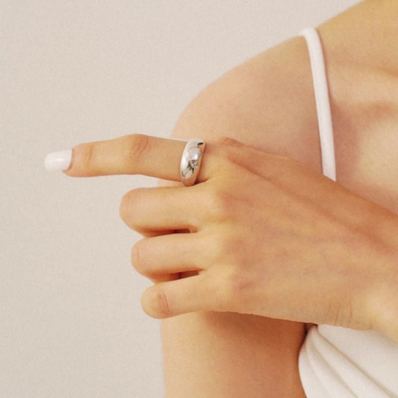 LAYERMOOD [PEARL&DRAPE] Silver925 Center Volume R