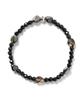 Polalita Black Asymmetrical Stone Bracelet (Plt-Br-066_Bk)