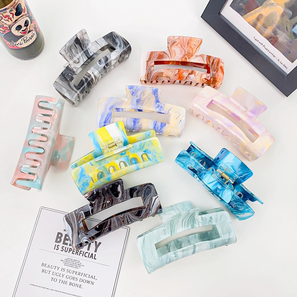 

Зажим для чернил Корейский геометрический выдолбленный захват волос