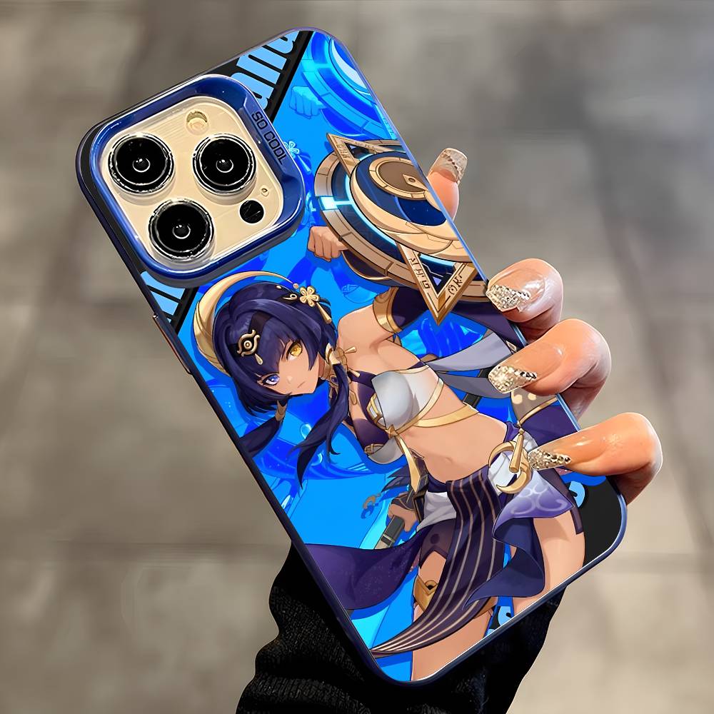 Candace Genshin Impact Phone Case For IPhone 17 16 15 14 13 12 11 Plus Pro Max Multicolor Aurora Laser Shockproof Funda Cover